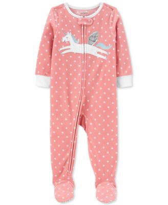 baby girl fleece sleepers