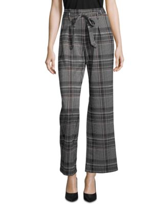 plaid tie pants