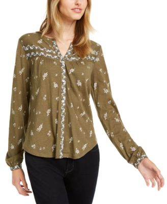 macys lucky brand womens tops