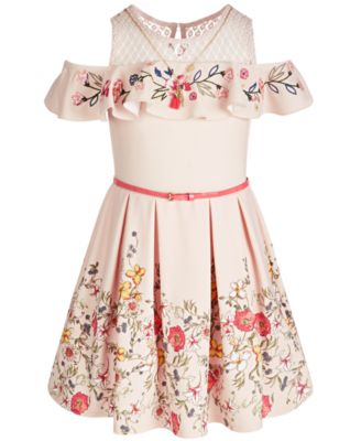 girls cold shoulder dress
