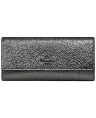 coach soft leather trifold wallet