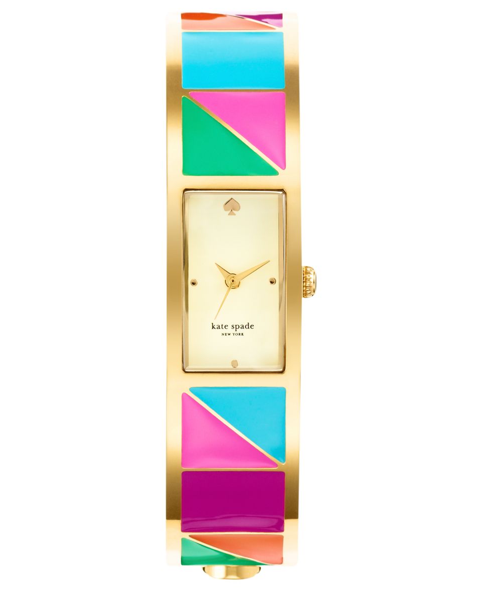 kate spade new york Watch, Womens Carousel Multi Color Glitter Gold Tone Bangle Bracelet 16mm 1YRU0243   Watches   Jewelry & Watches