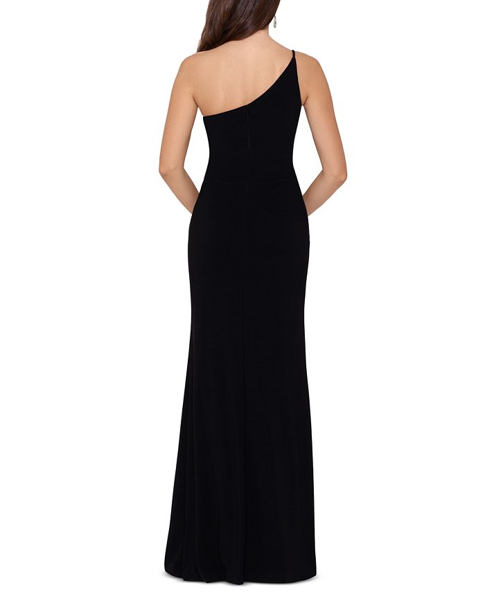 xscape one shoulder gown