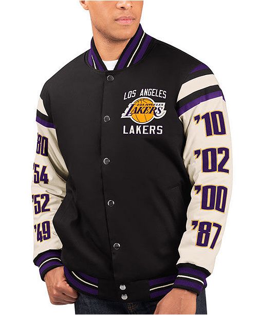 G Iii Sports Men S Los Angeles Lakers Victory Formation Commemorative Varsity Jacket Reviews Sports Fan Shop By Lids Men Macy S