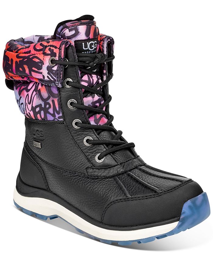 women's adirondack round toe leather & suede waterproof booties