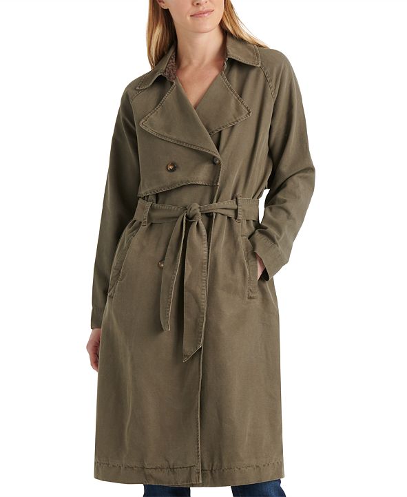 Lucky Brand Relaxed Trench Coat & Reviews - Coats - Women - Macy's