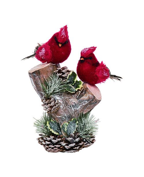 Trans Pac Pinecone Large Red Christmas Cardinal Decor Reviews Holiday Shop Home Macy S