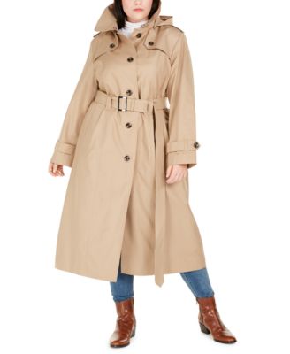 ladies plus size trench coats
