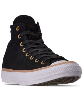 unisex vachetta leather trim chuck taylor all star high top