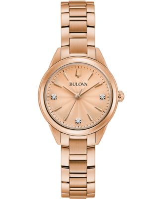 bulova women's watch rose gold