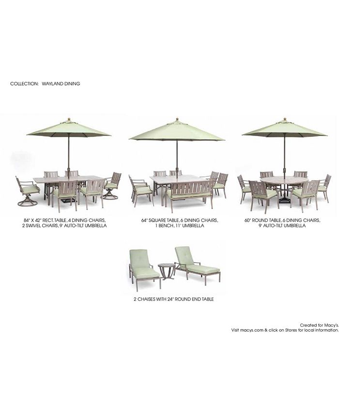 Furniture Wayland Outdoor Dining Collection, with Sunbrella® Cushions