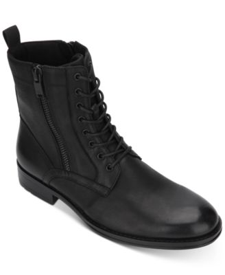 Hugh Leather Combat Boots 
