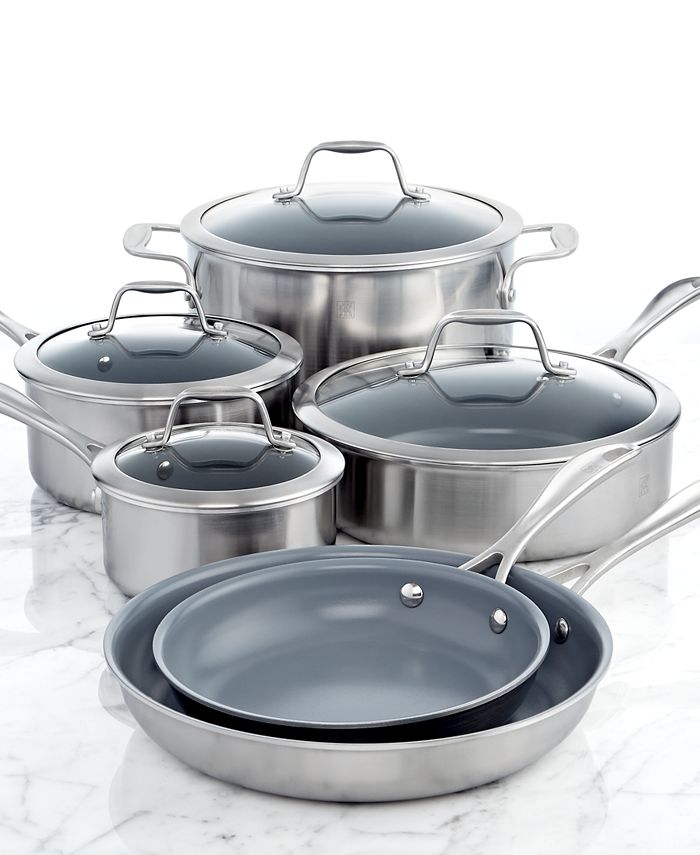 J.A. Henckels Zwilling Spirit Ceramic Nonstick 10Pc. Cookware Set