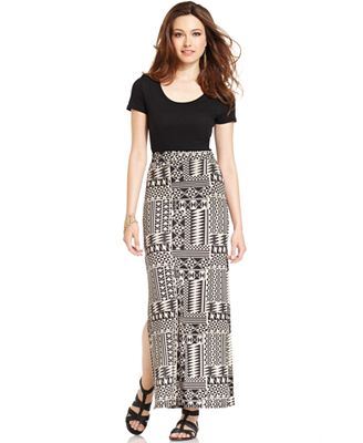 Bar III Skirt, Tribal-Print Maxi - Skirts - Women - Macy's