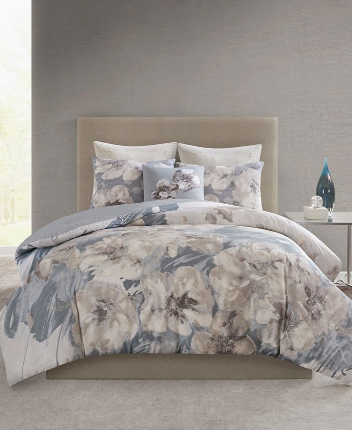 Natori Casa Nouveau Full Queen 3 Piece Cotton Comforter Set Reviews Bedding Collections Bed Bath Macy S