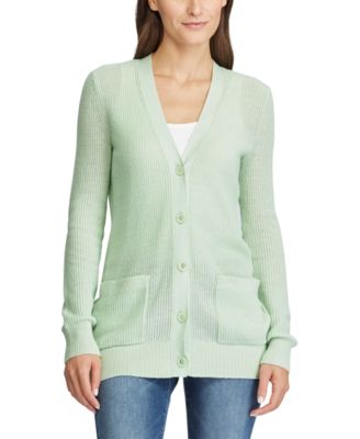 ribbed cotton cardigan