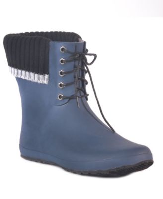 women's rain boots with laces