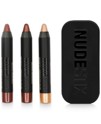 NUDESTIX, 3 шт. Мини-набор для подводки глаз Nude Metallic Berry