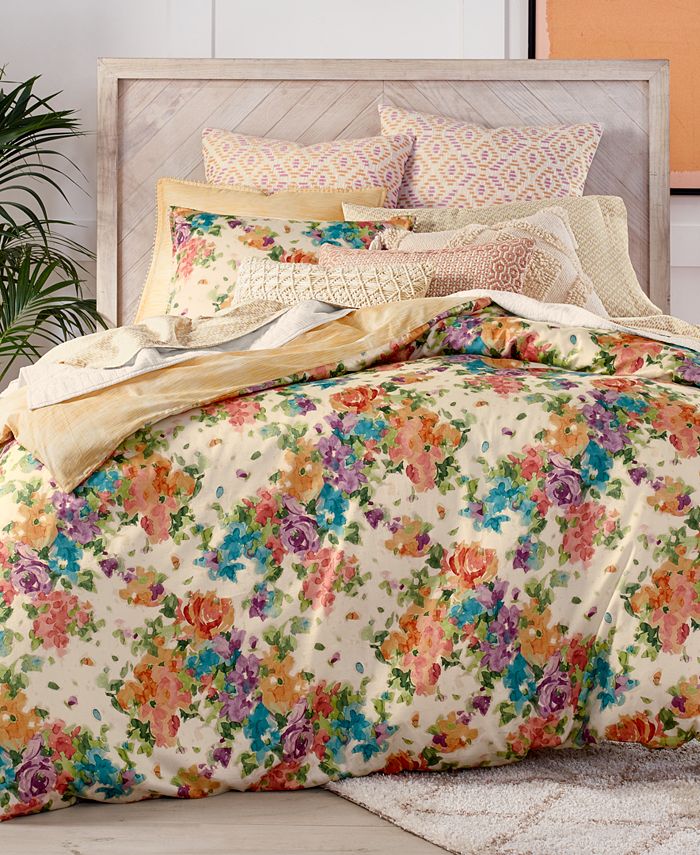 Lucky Brand CLOSEOUT! Eden Cotton Reversible 3Pc. King Duvet Cover Set