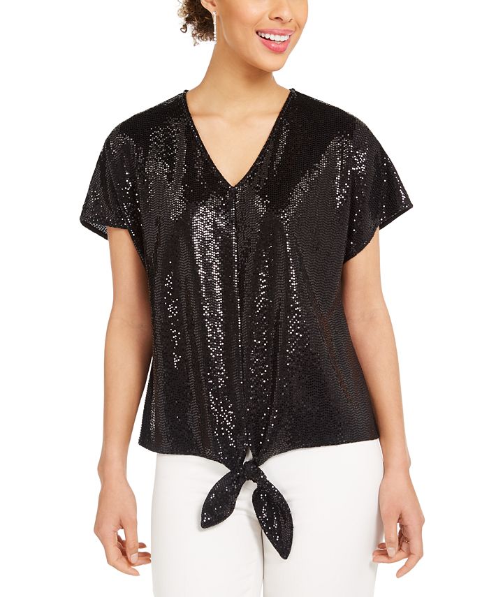 macy's sequin tops