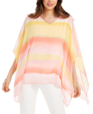 macy's poncho tops