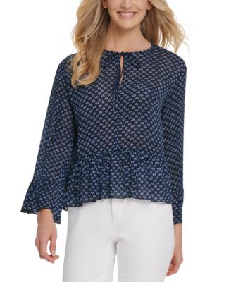 macys ruffle top