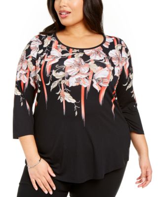 macys jm plus size tops