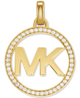 Michael Kors 14k Gold-Plated Pavé Logo 