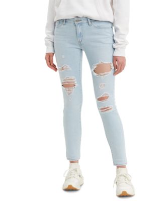 levi's 711 distressed skinny jeans