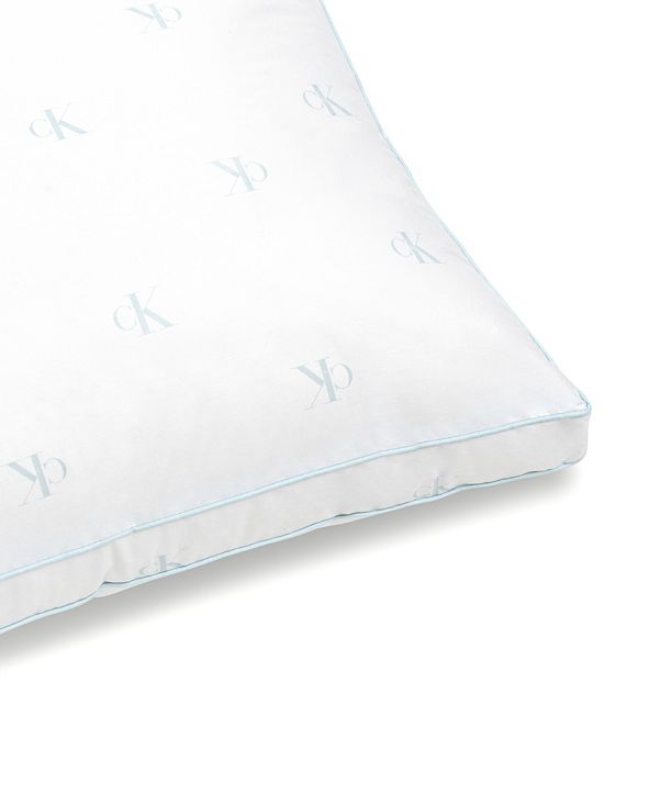 Calvin Klein Monogram Logo Extra Firm Support Cotton Pillow, Standard/Queen & Reviews - Pillows ...