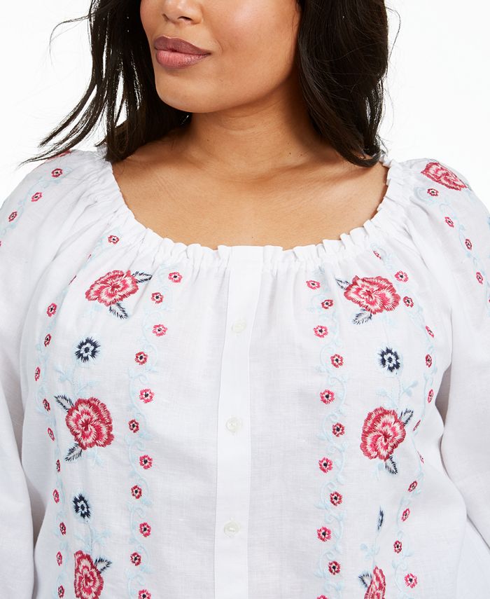 women's embroidered tops uk