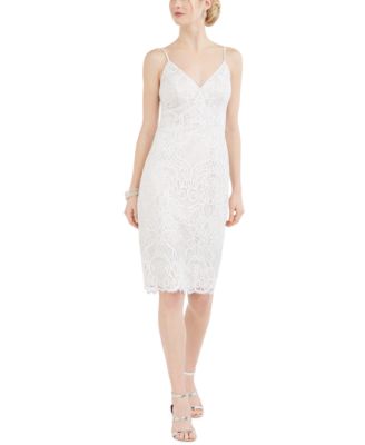 vince camuto sleeveless lace sheath dress