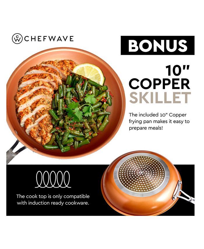 ChefWave Portable Induction Cooktop Countertop Burner and Frying Pan