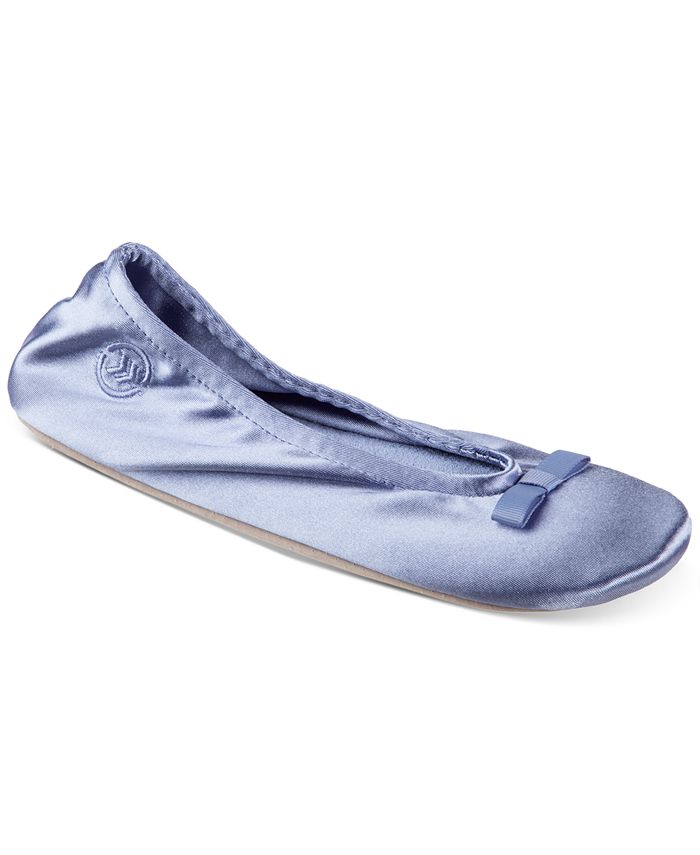 isotoner signature satin ballerina slippers
