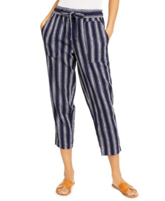 indigo rein striped linen pants