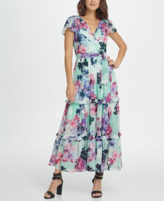 macys flutter sleeve dress