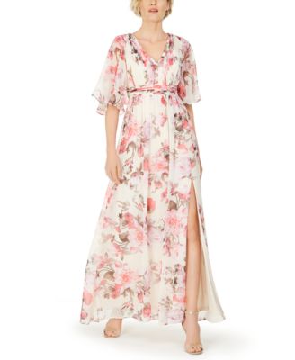 adrianna papell chiffon dress