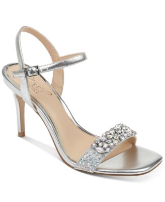 badgley mischka silver sandals