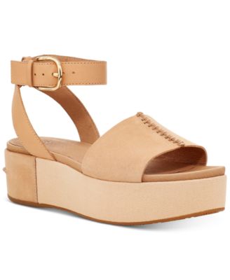 beige platform sandals