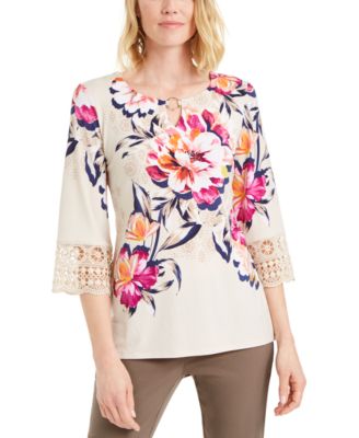 macy's petite tunic tops