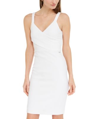 armani exchange white dress