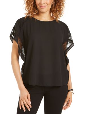 macys flutter sleeve top