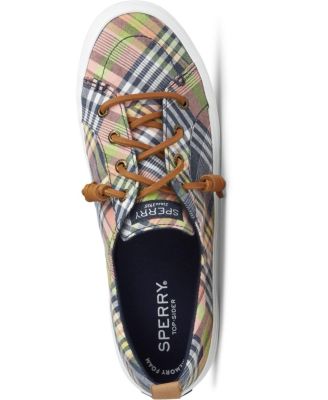 sperry crest vibe washed plaid sneaker