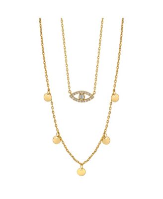 evil eye layered necklace
