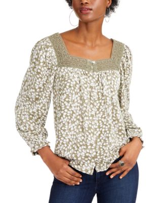 lucky brand square neck top