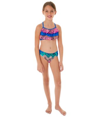 2 piece ruffle swimsuit