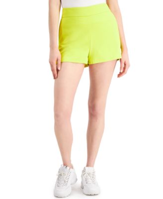 yellow high waisted shorts