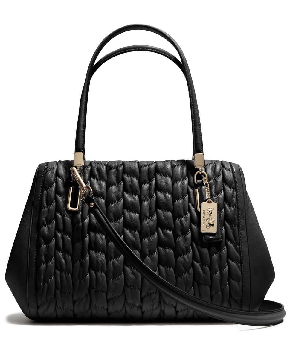COACH MADISON MADELINE EAST/WEST SATCHEL IN GATHERED CHEVRON LEATHER   COACH   Handbags & Accessories