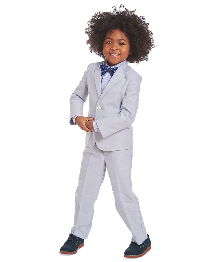 Nautica Toddler Boys 4 Pc Gray Oxford Suit Set Reviews Sets Outfits Kids Macy S