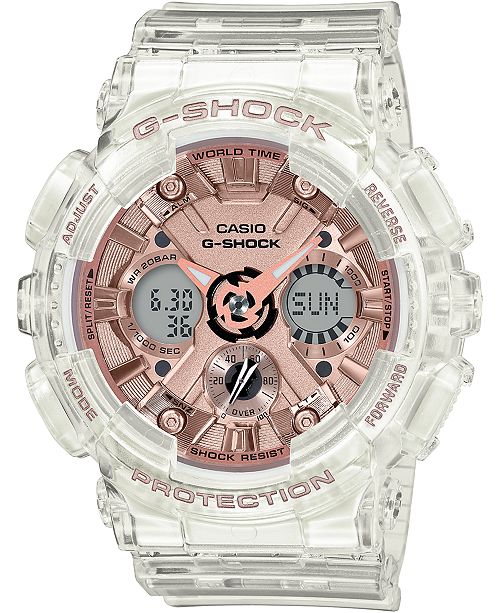 G Shock Women S Analog Digital Clear Resin Strap Watch 45 9mm Reviews Watches Jewelry Watches Macy S